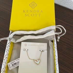 Kendra Scott Gold and Iridescent Heart Necklace